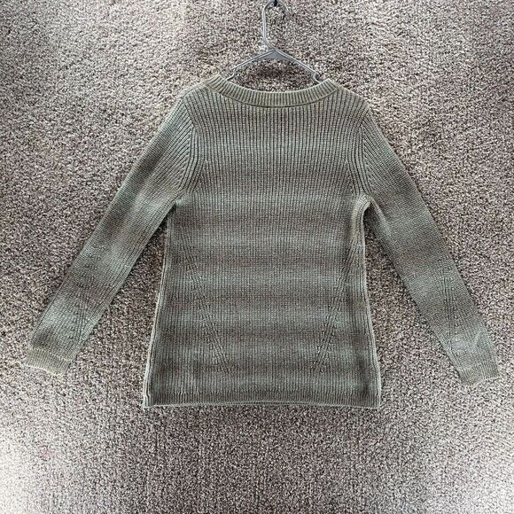 J Jill Sweater Womens Small Grey Striped Long Sleeve Pullover Preppy Casual Crew - Picture 11 of 12